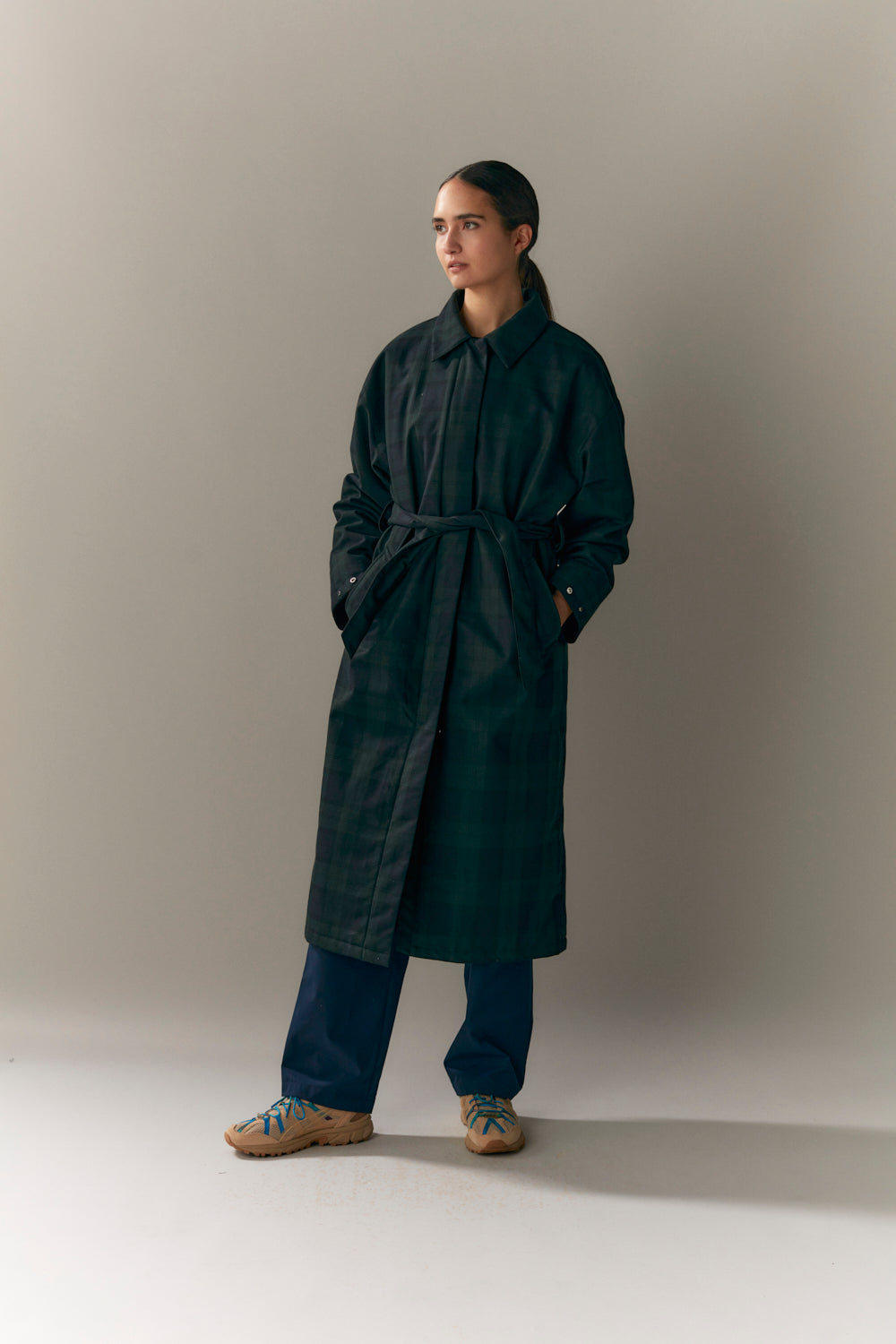 RACHEL G NINSPIN CHECK AW23 marineblauw 