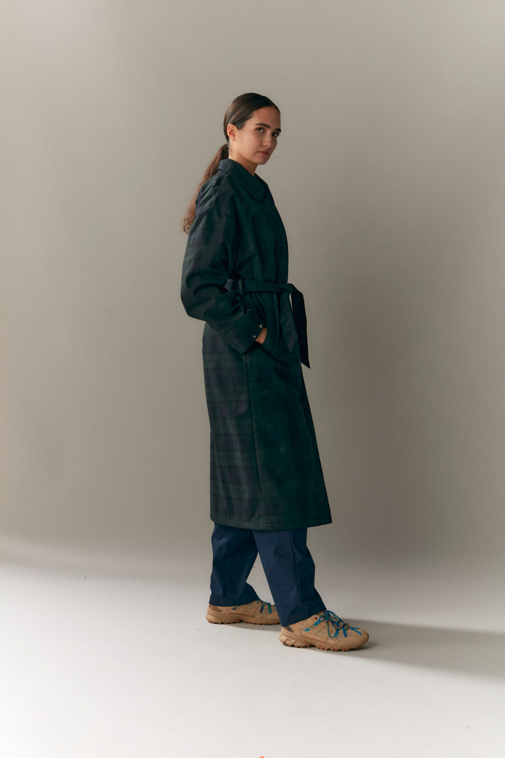 RACHEL G NINSPIN CHECK AW23 marineblauw 