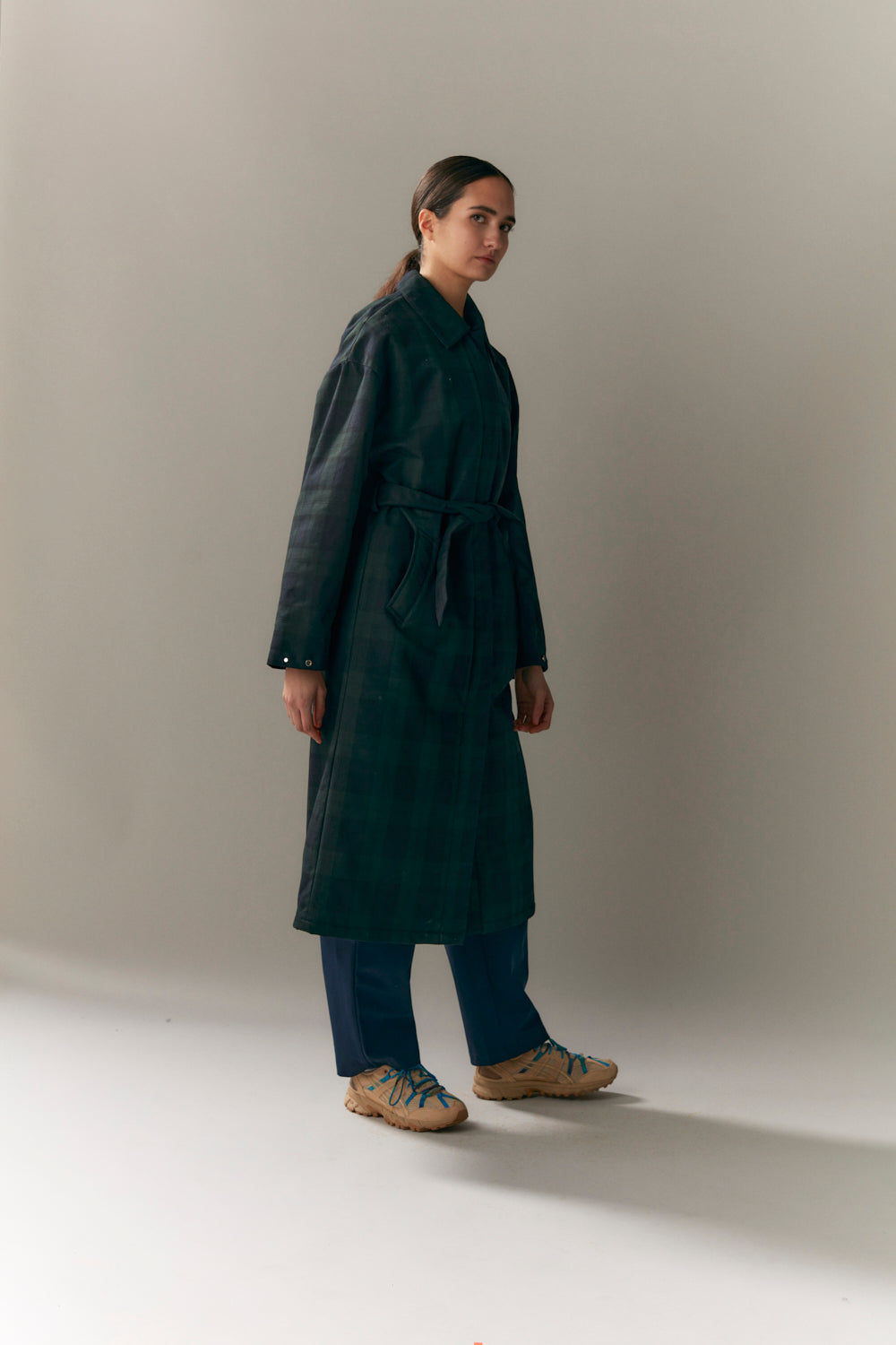 RACHEL G NINSPIN CHECK AW23 marineblauw 