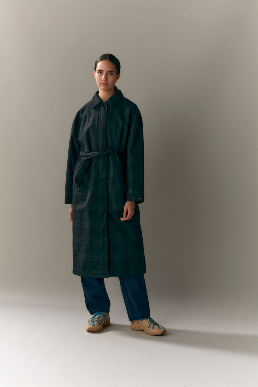 RACHEL G NINSPIN CHECK AW23 marineblauw 