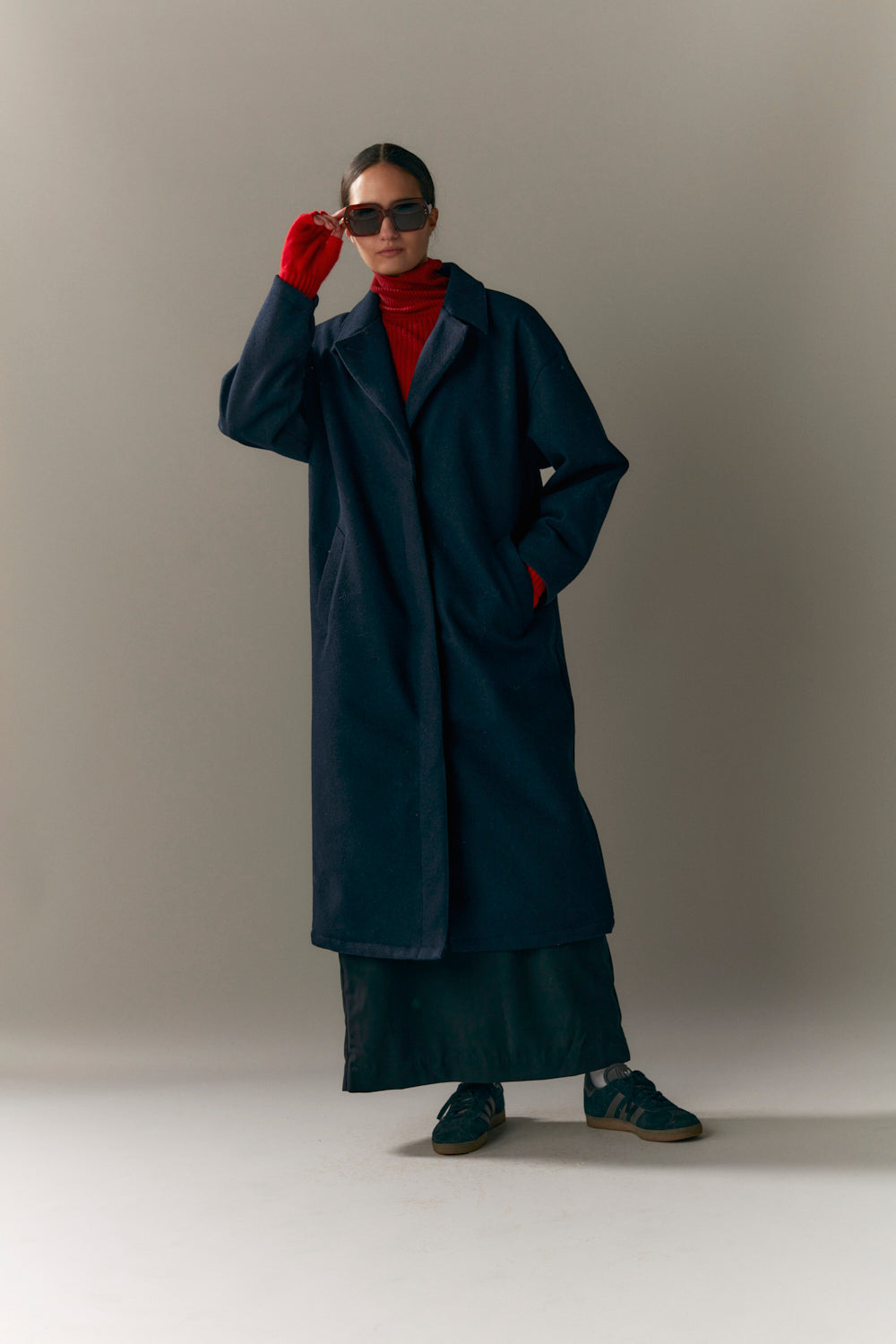 JANICE B TECHWOOL AW23 marineblauw 