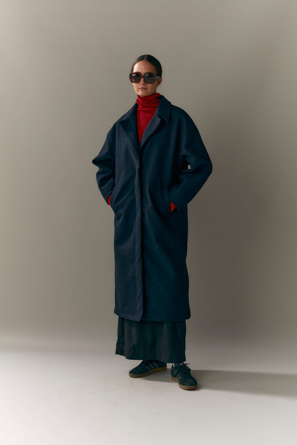 JANICE B TECHWOOL AW23 marineblauw 