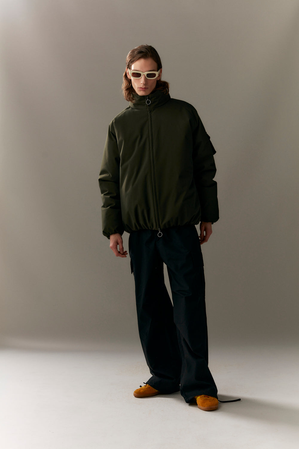 KORTE TRACKER POLY RAYON WINTER AW23 olijf 