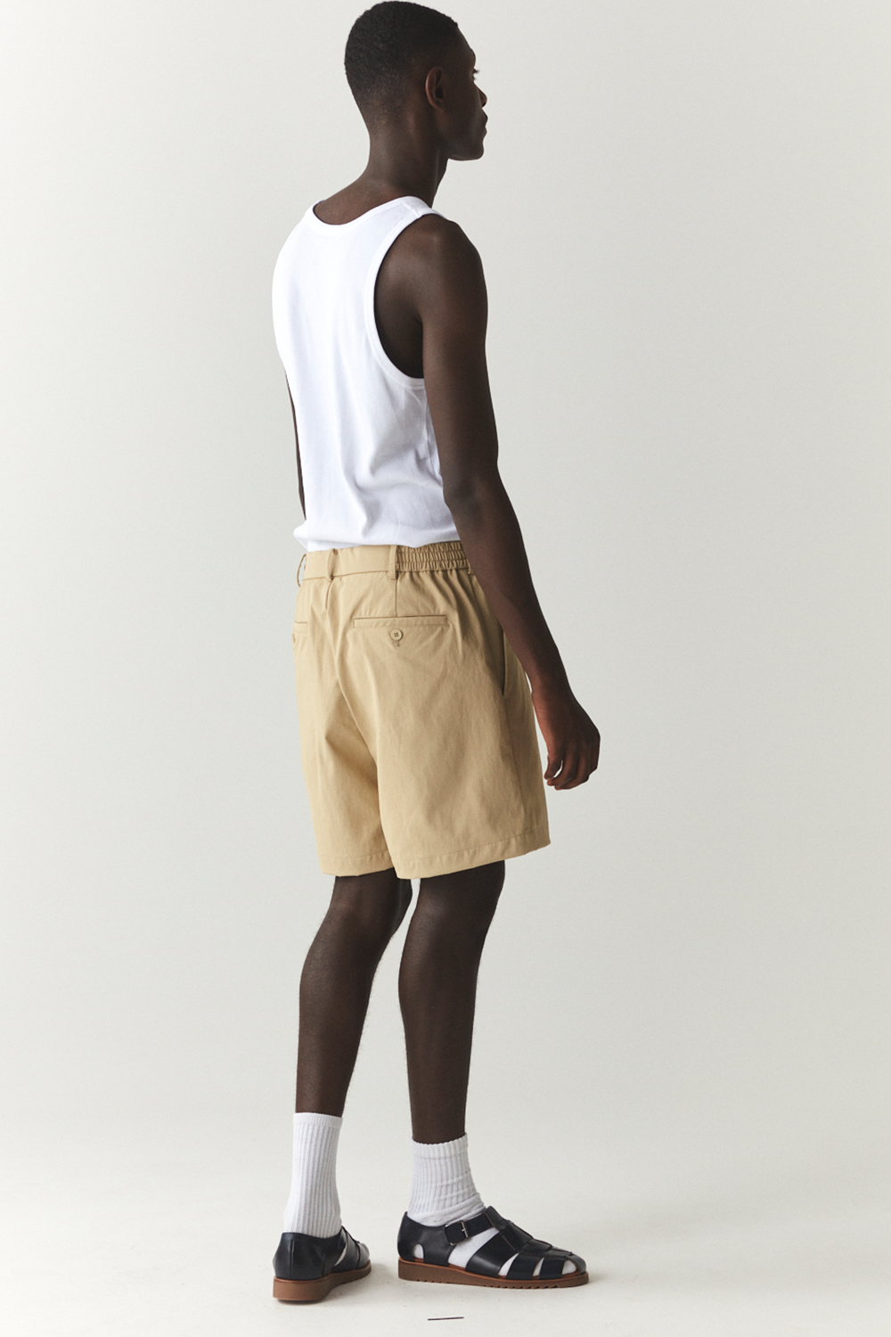 SHORTS PLEATED SS'24 ALMOND