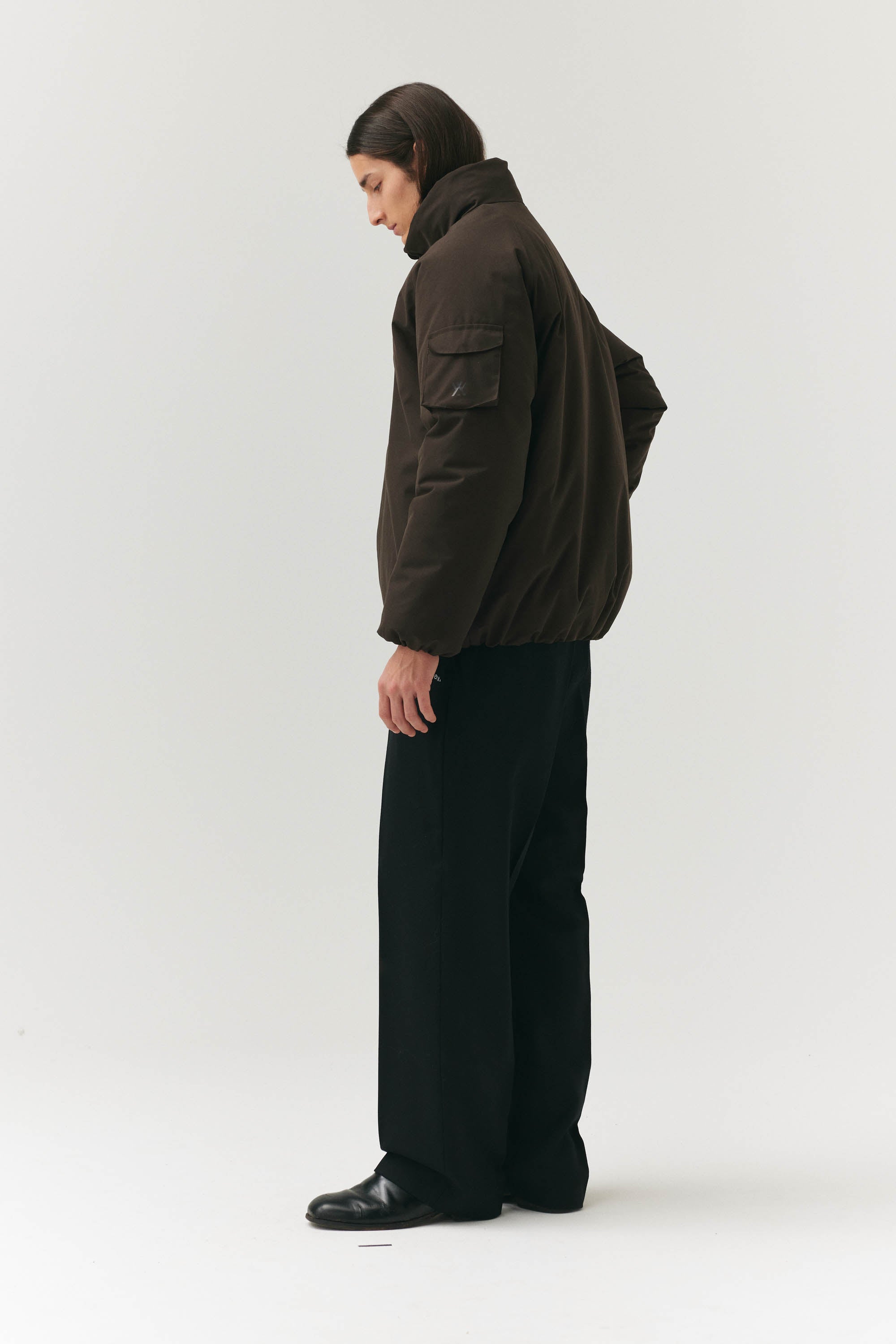 SHORT TRACKER POLY RAYON AW24 CHESTNUT