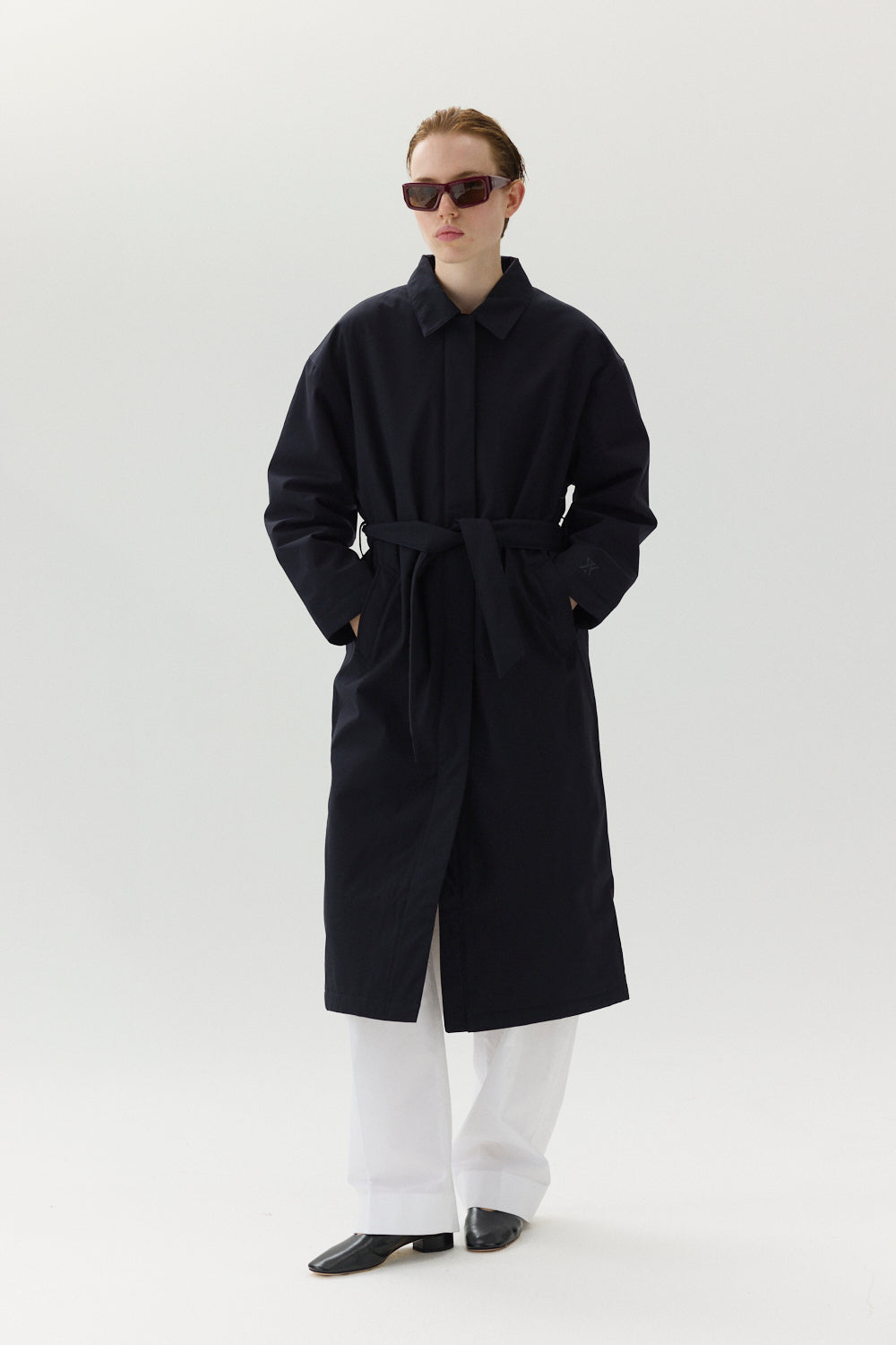 RACHEL G Poly Rayon AW24 NAVY