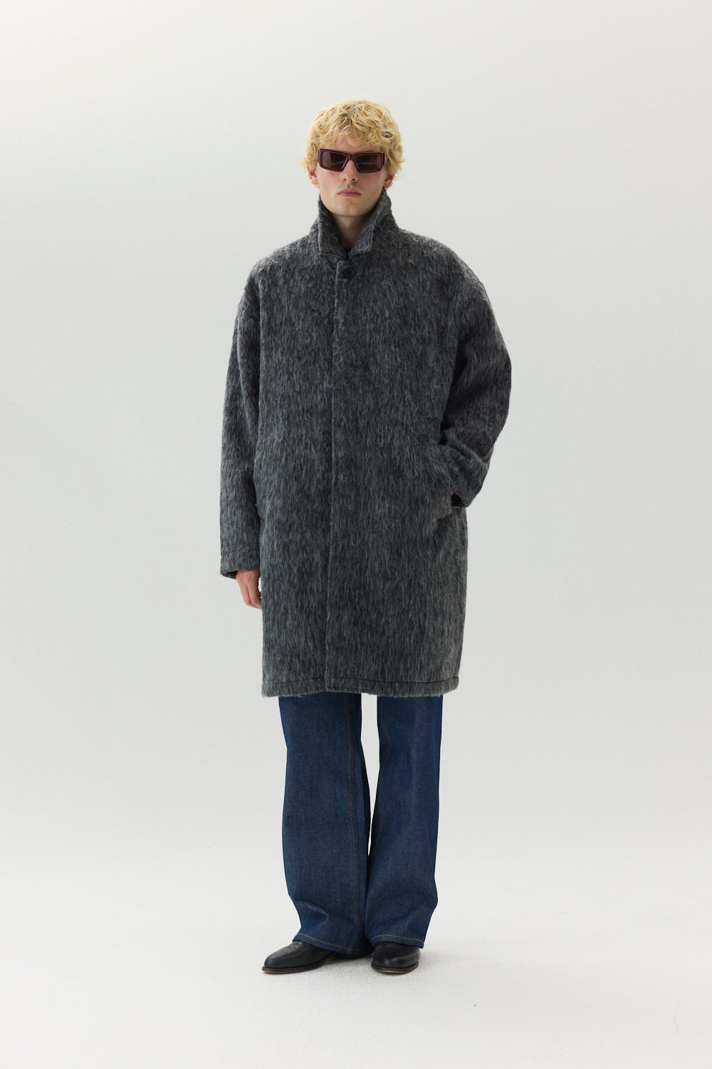 JOBA CARCOAT FUZZY AW24 GREY