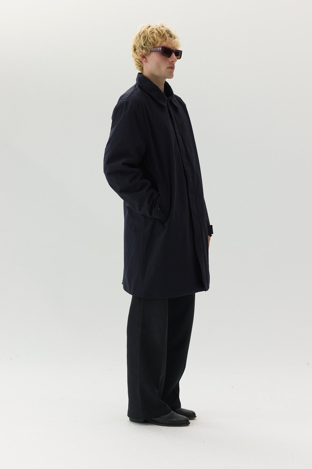 LONG DONG POLYRAYON WOOL LOOK AW24 NAVY