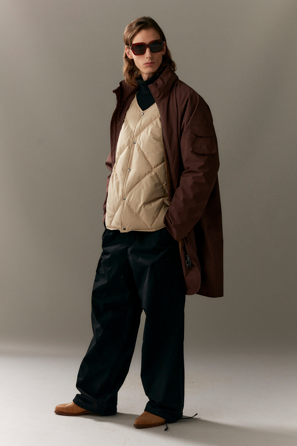 ROOMY ROSS G RE-DOWN RIB STOP AW23 rust