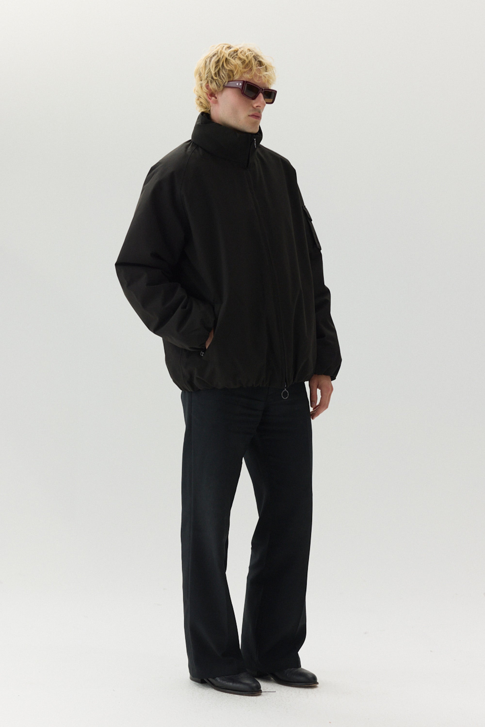 SHORT TRACKER POLY RAYON AW24 BLACK